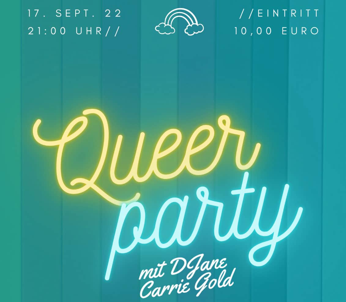 You are currently viewing Queer-Party mit DJane Carrie Gold 17-09-22
